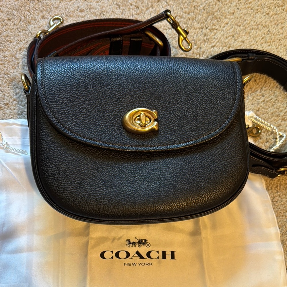 Coach Black Crossbody Willow Saddle Bag